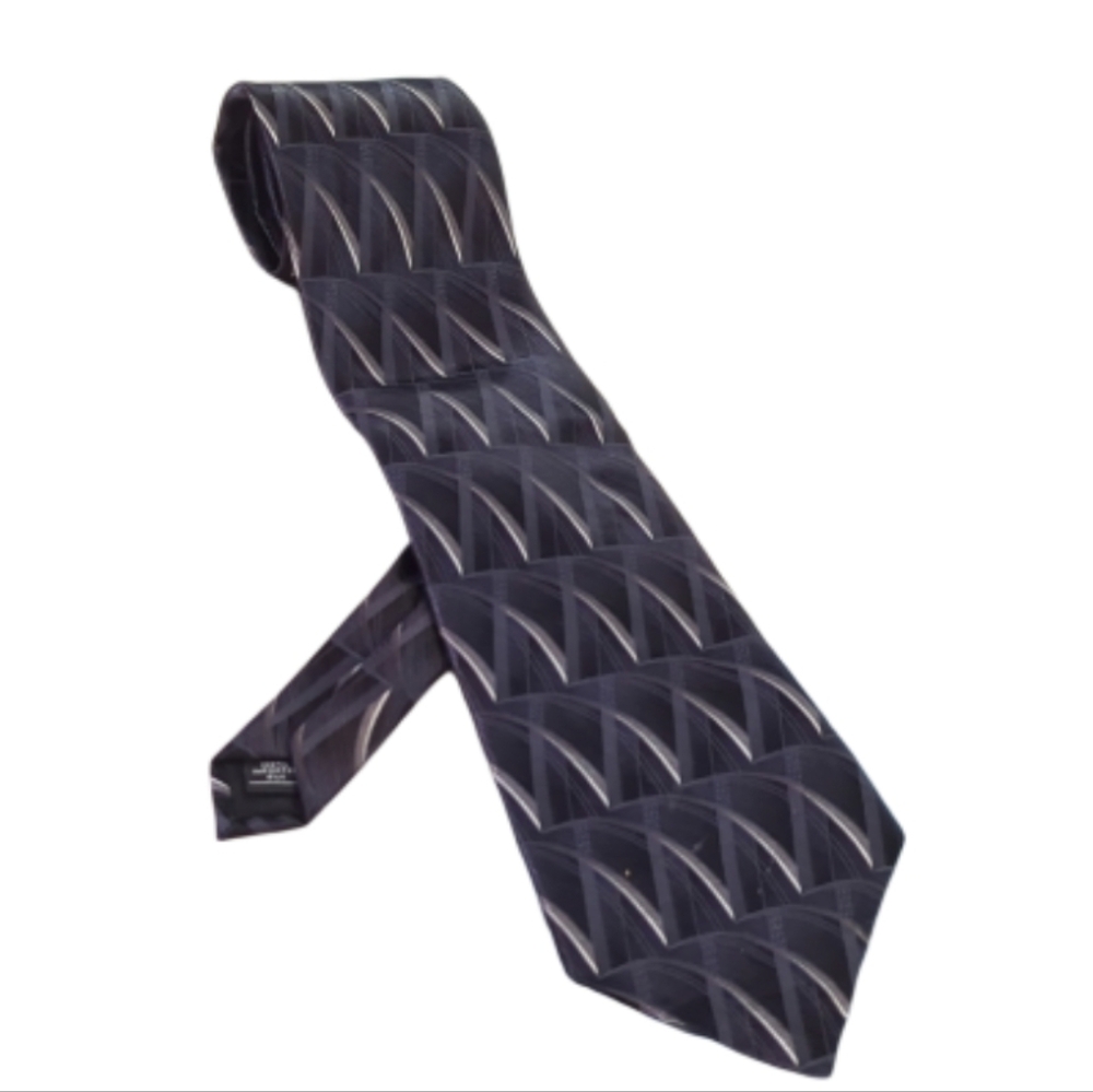 Arrow Black and Gray Geometric Tie